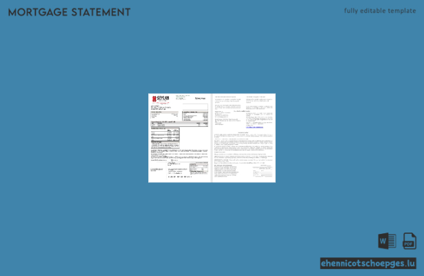 Hypothekenabrechnung der Seylan Bank (Sri Lanka), 2 Seiten, Beispielansicht